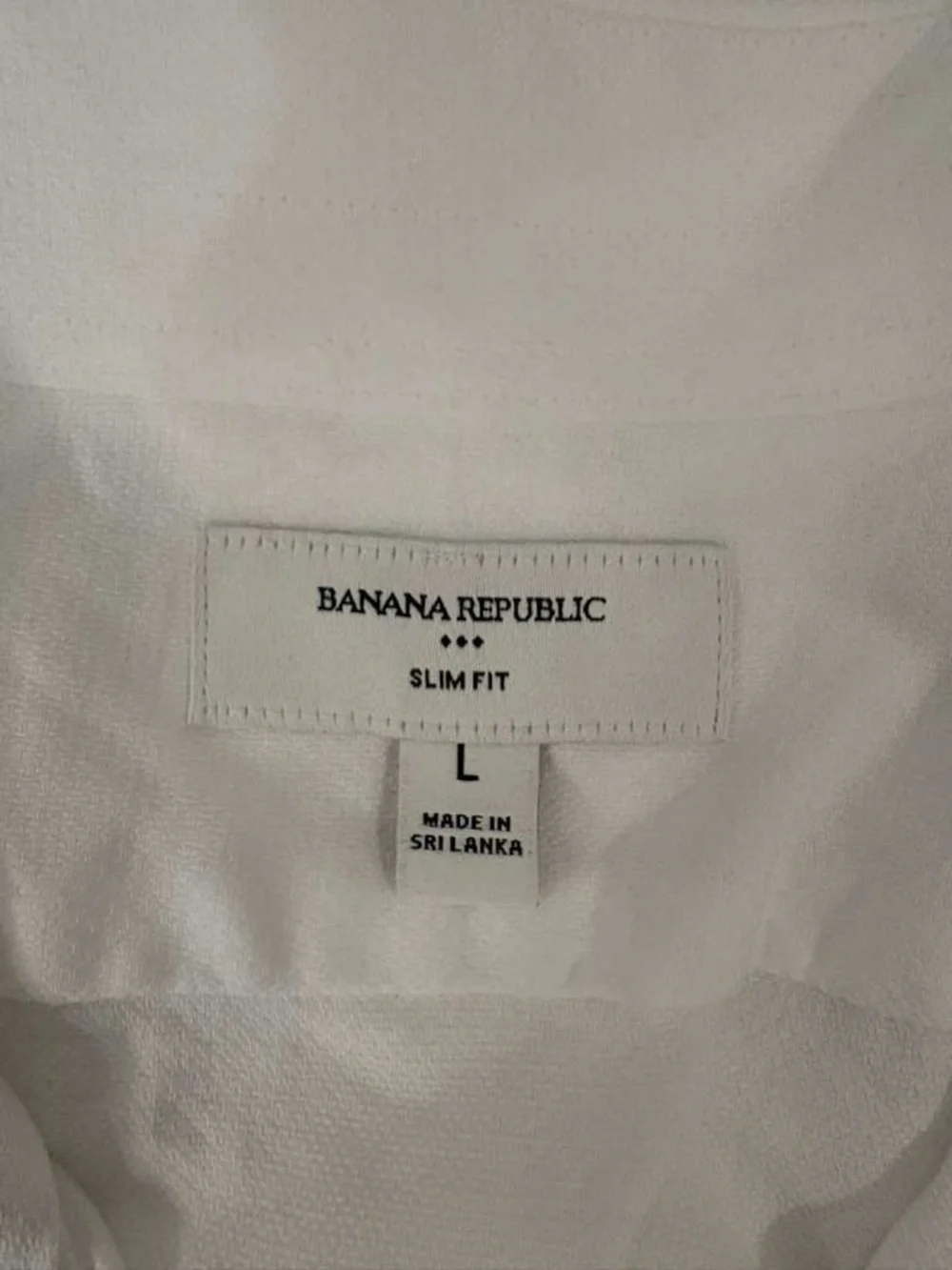 Banana Republic Men's White Button-Down Dress Shirt